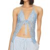 Clothes Lovers and Friends | Arian Halter Tie Top Periwinkle Blue