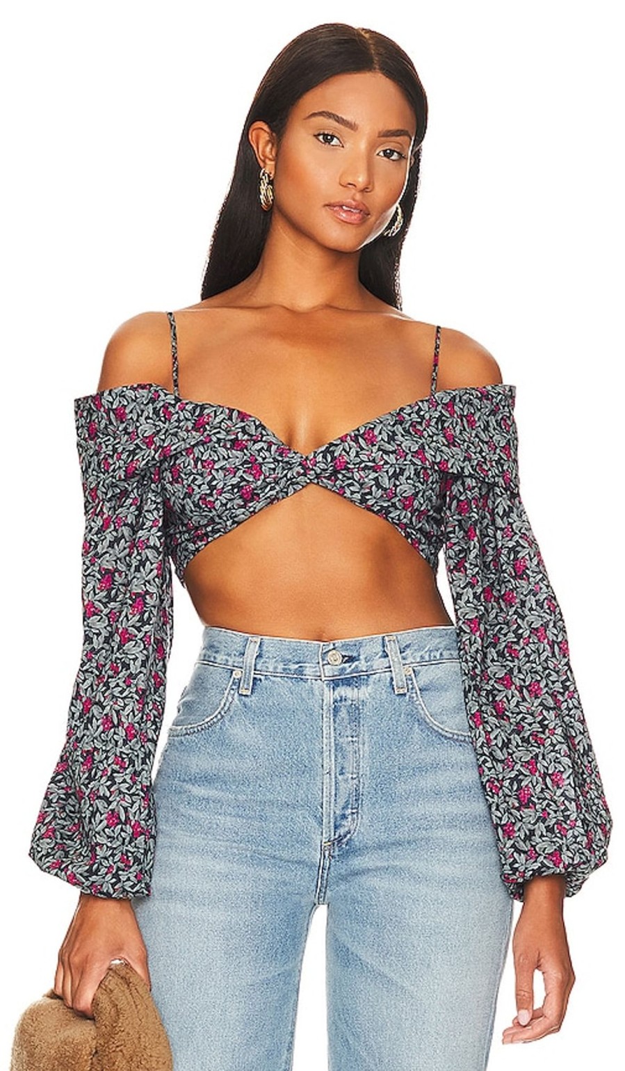 Clothes Lovers and Friends | Pearl Top Blue Floral Multi