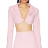 Clothes Lovers and Friends | Tia Embellished Cropped Blazer Baby Pink