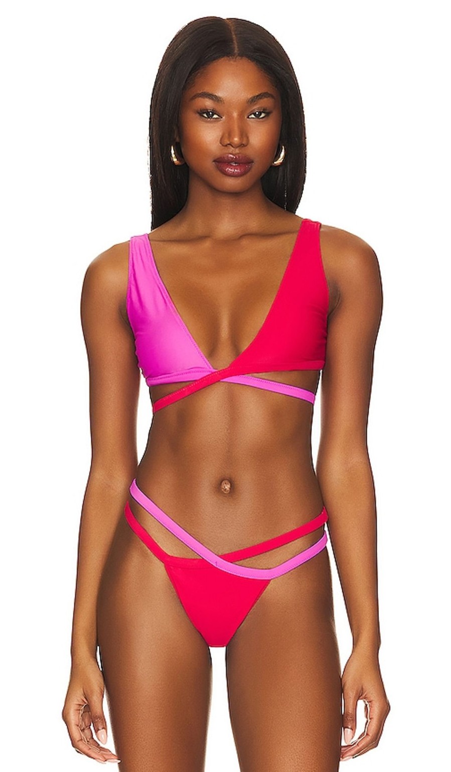Clothes Lovers and Friends | Little By Little Top Hot Pink & Red