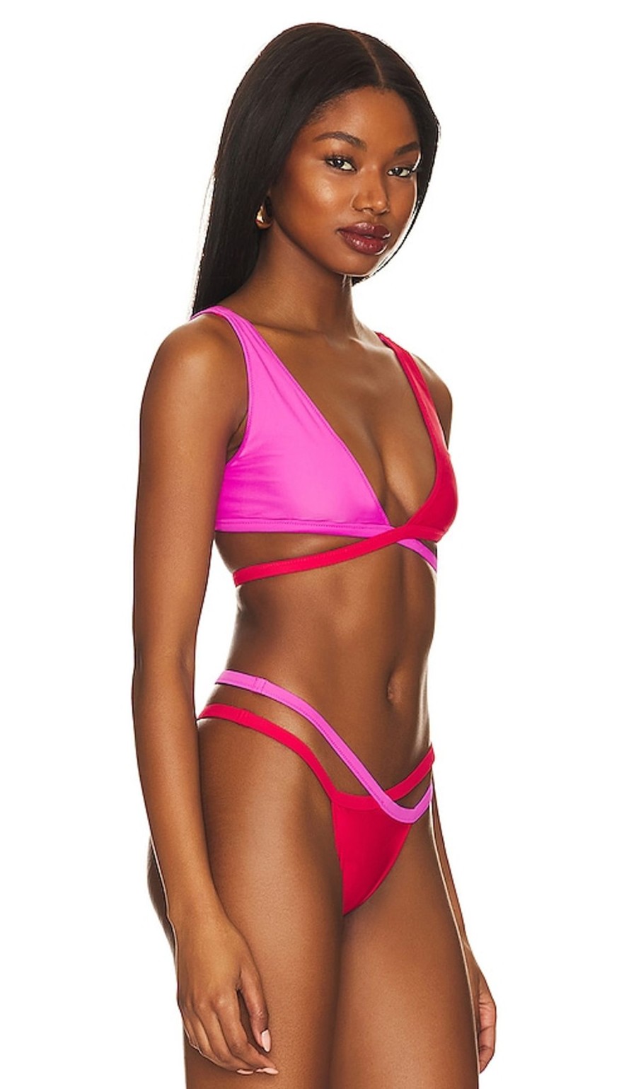Clothes Lovers and Friends | Little By Little Top Hot Pink & Red