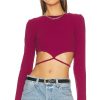 Clothes Lovers and Friends | Waist Tie Tee Wine Red