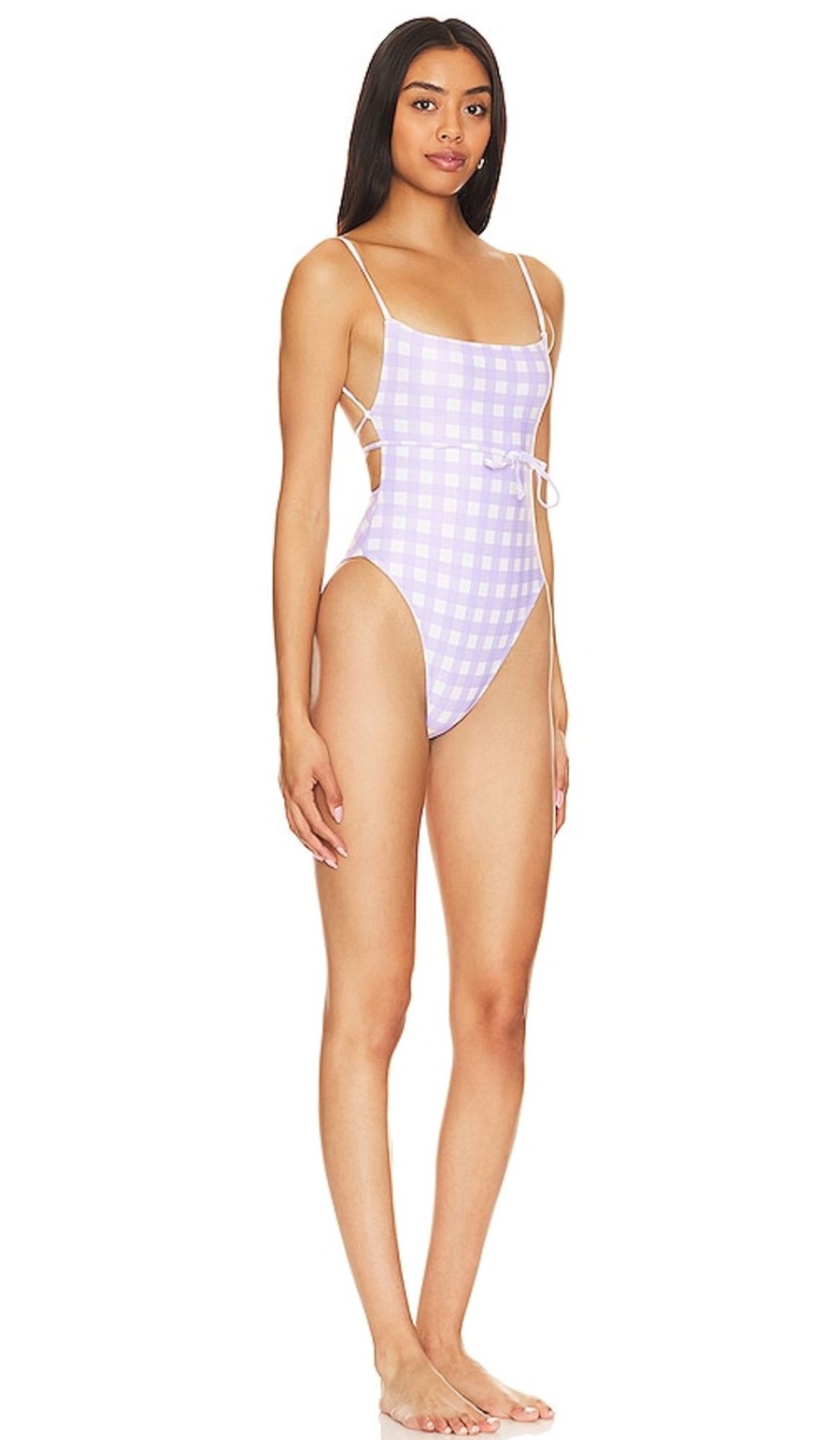 Clothes Lovers and Friends | Essa One Piece Lilac Check