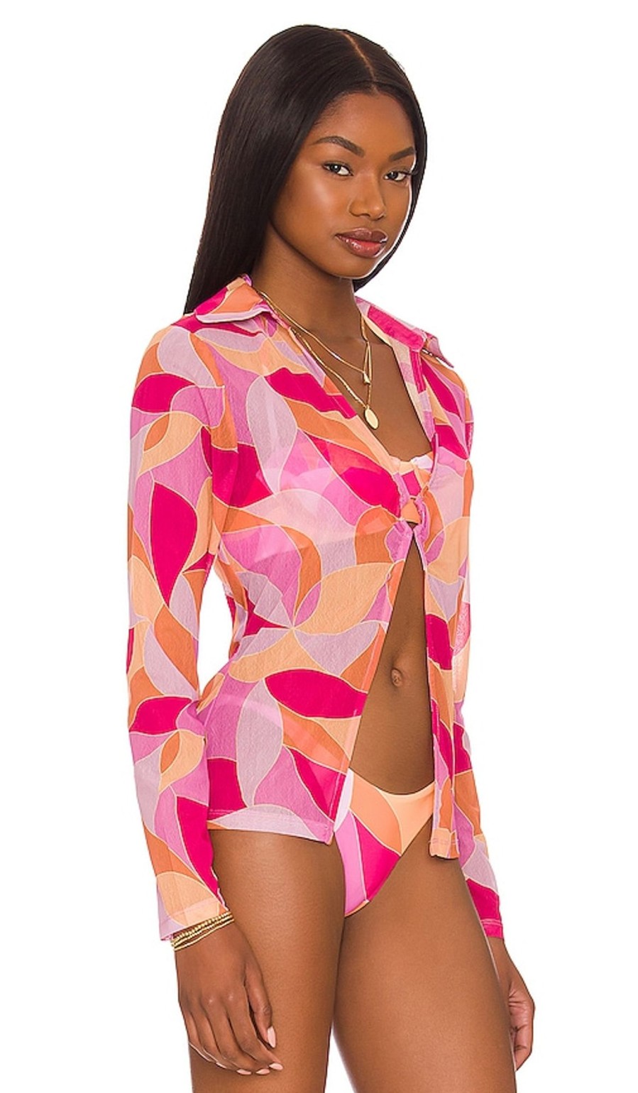 Clothes Lovers and Friends | Feelin Groovy Shirt Fuschia Geo