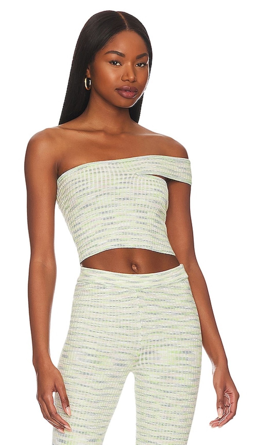 Clothes Lovers and Friends | Mara Knit Top Lime Spacedye