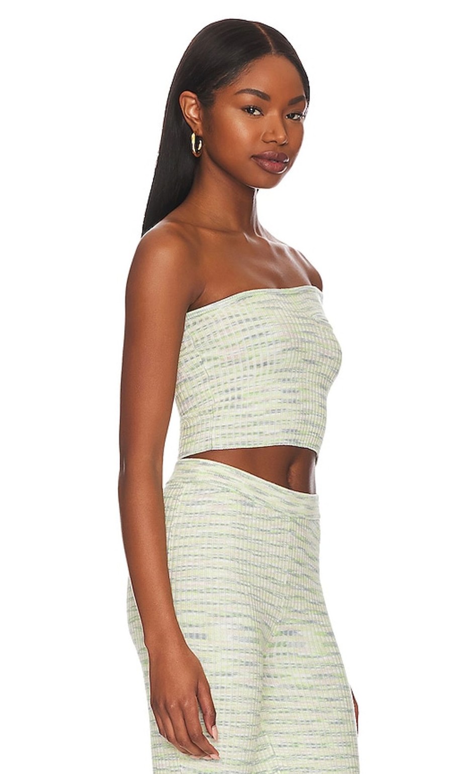 Clothes Lovers and Friends | Mara Knit Top Lime Spacedye