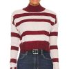 Clothes Lovers and Friends | Tandice Striped Sweater Blush & Burgundy