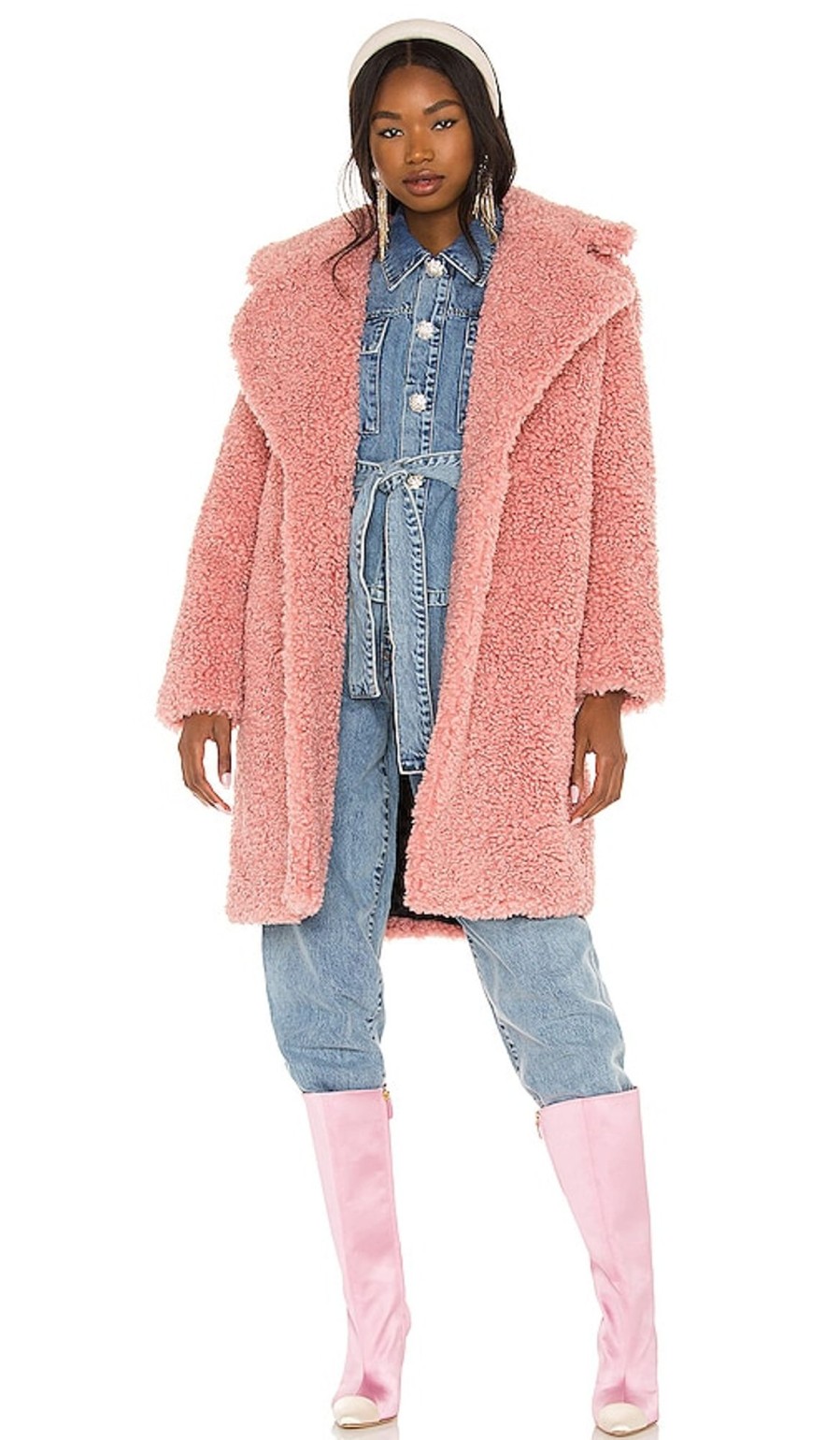 Clothes Lovers and Friends | Niki Faux Fur Coat Blush Pink